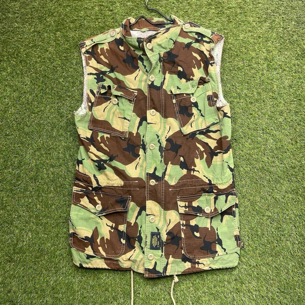 Vintage Alpha Industries Flyer's Vest Mens Large Camo British DPN Brush Stroke
